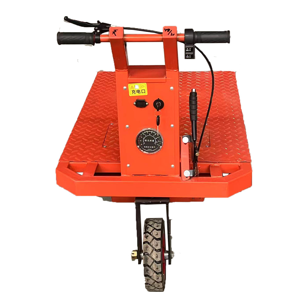 Push the small plate by electric Engineering vehicle