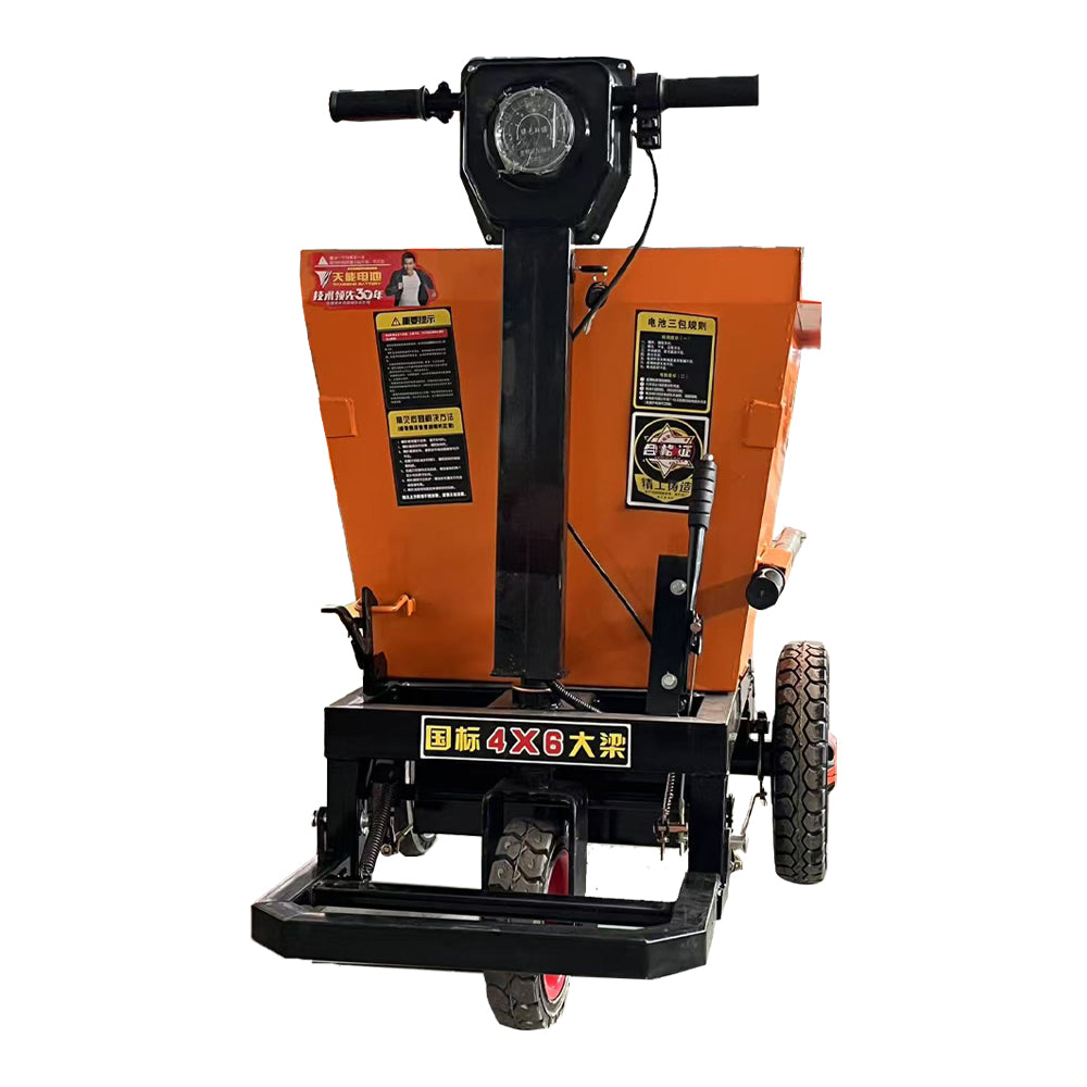 Electric tricycle stand secondary dump bucket