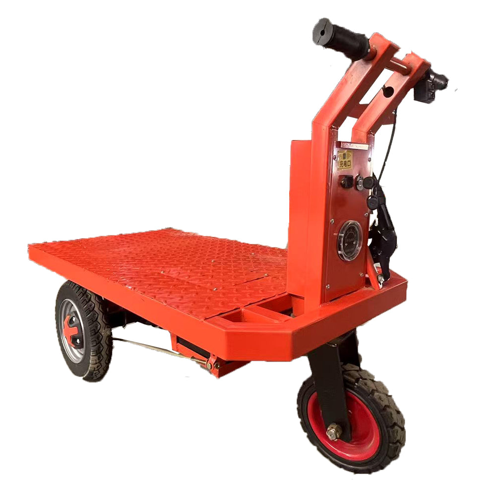 Push the small plate by electric Engineering vehicle