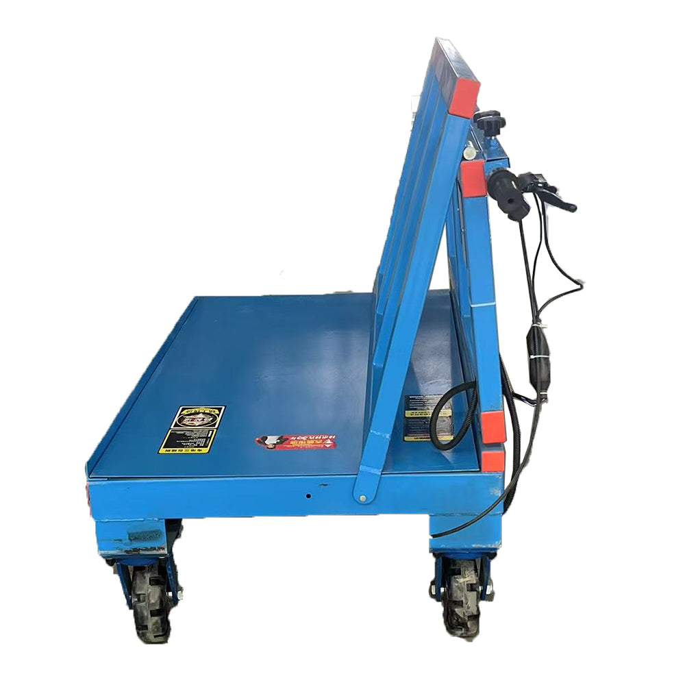 Electric Transport vehicle pulling glass car at construction site