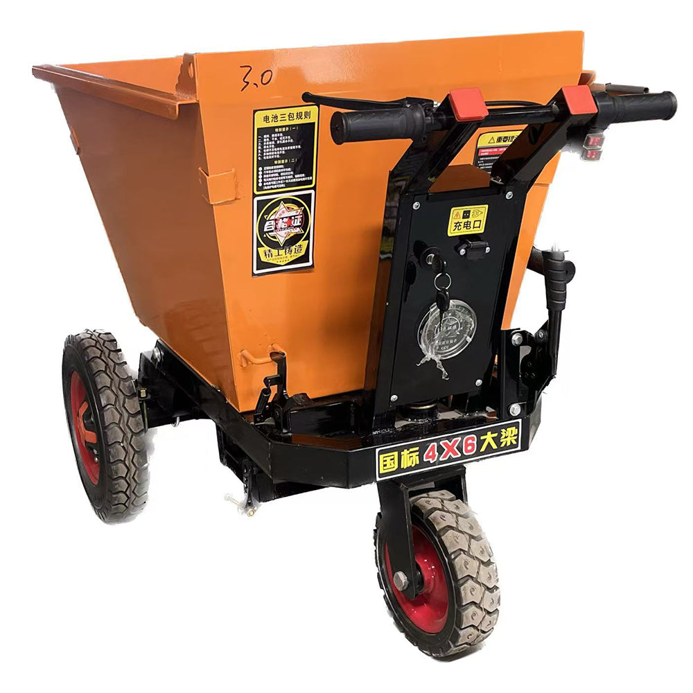 Electric push double dump truck Engineering vehicle