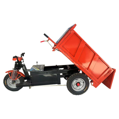 Electric engineering tricycle three-door brick pulling vehicle
