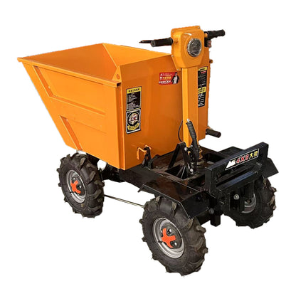 Electric four-wheeler hand tipping bucket truck Engineering vehicle