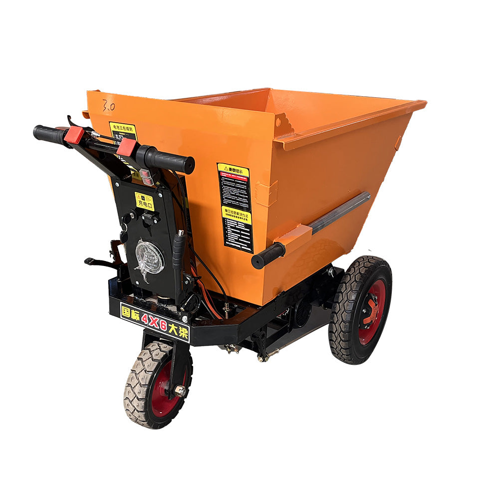 Electric push double dump truck  Engineering vehicle