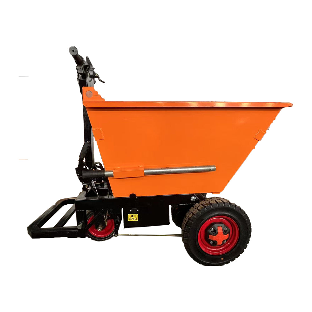 Electric tricycle stand secondary dump bucket