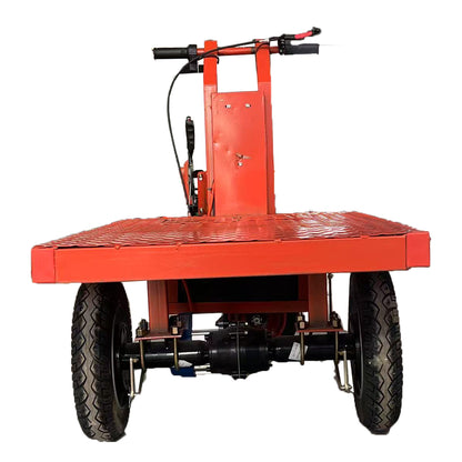Push the small plate by electric Engineering vehicle