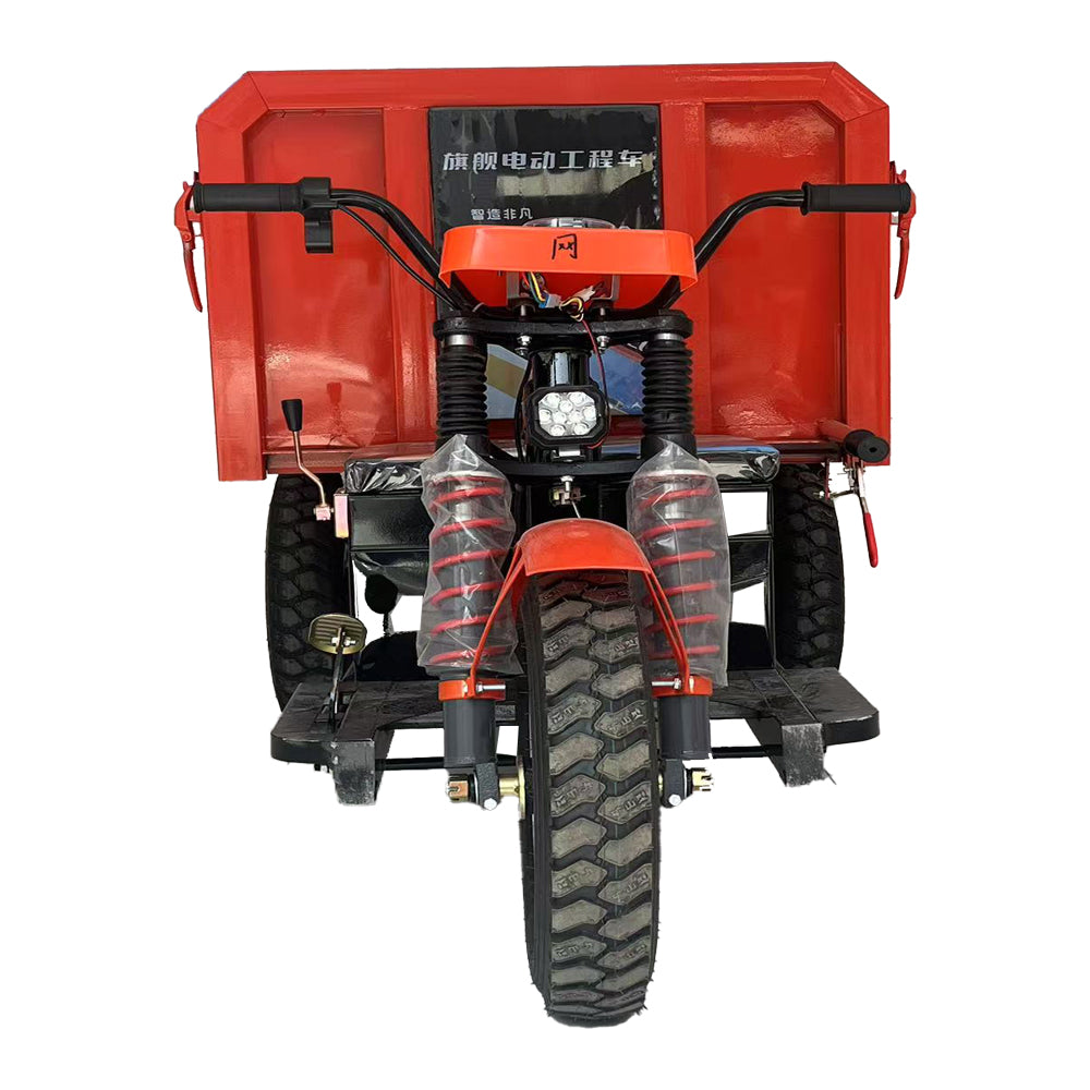 Electric engineering tricycle three-door brick pulling vehicle