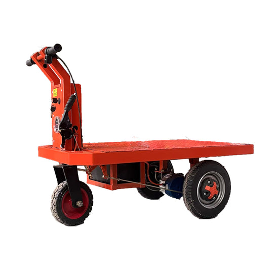 Push the small plate by electric Engineering vehicle
