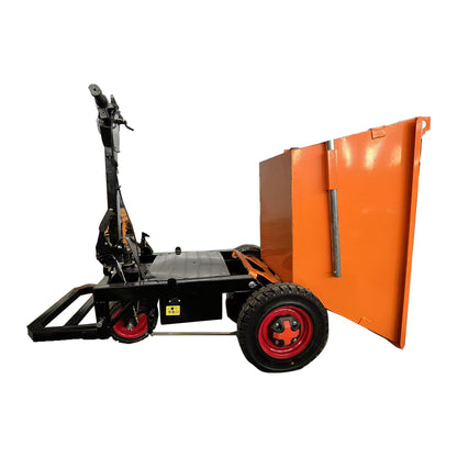 Electric tricycle stand secondary dump bucket