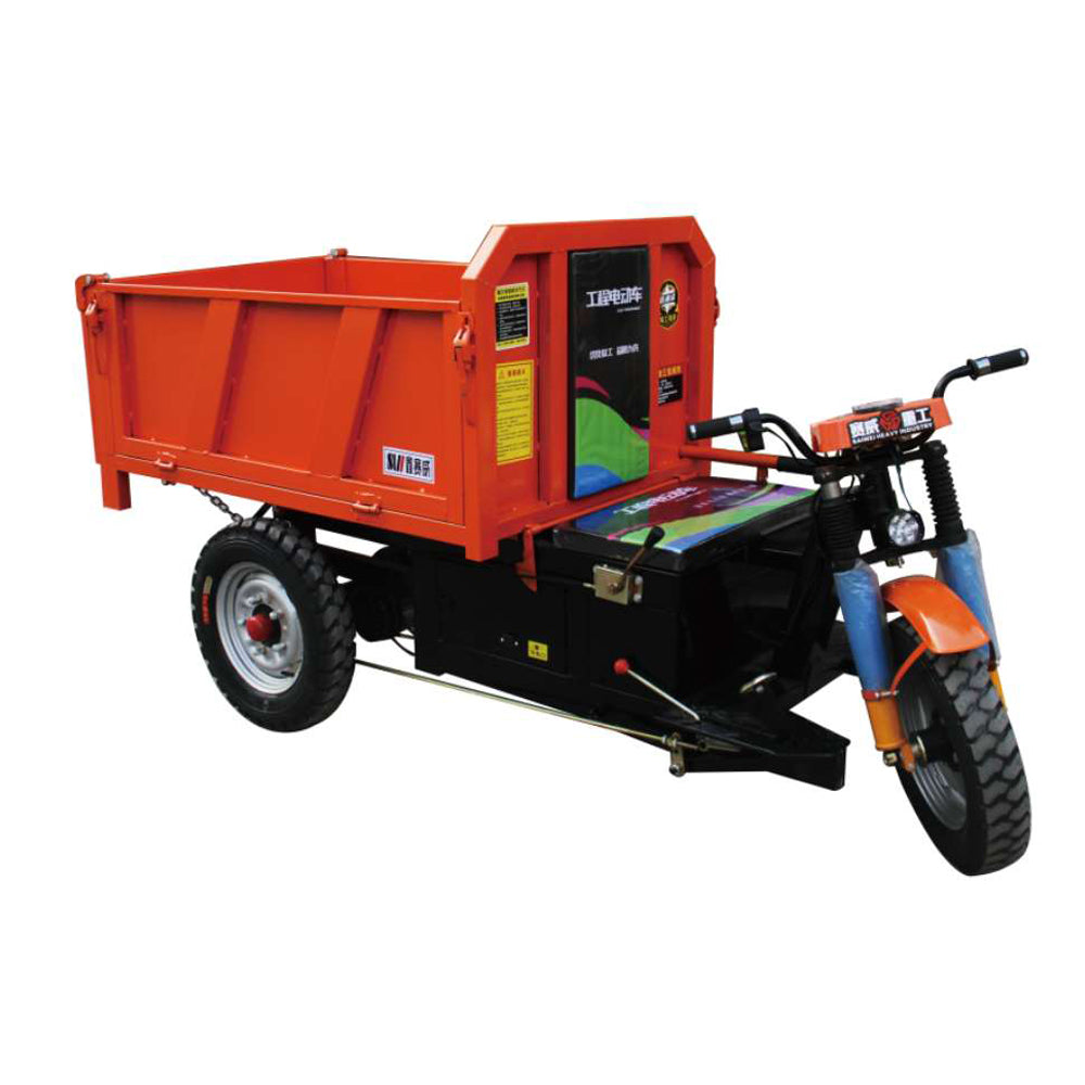 Electric engineering tricycle three-door brick pulling vehicle