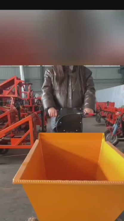 Electric tricycle stand secondary dump bucket