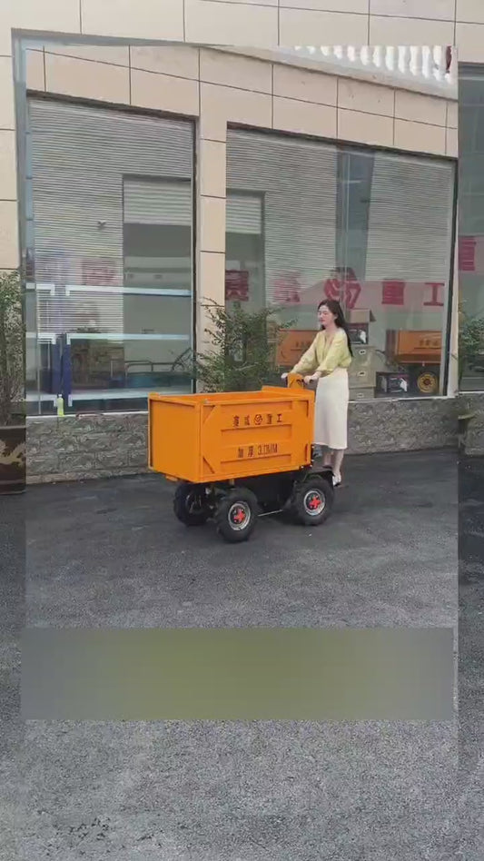 Электрический четырехколесный автомобиль с ручным приводом и четырьмя колесами, инженерная машина