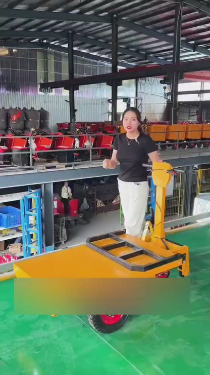 Electric tricycle stand flatbed Engineering vehicle