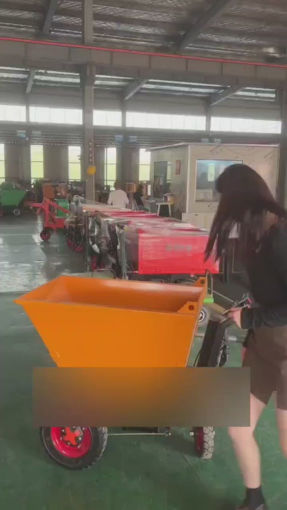 Electric push double dump truck  Engineering vehicle